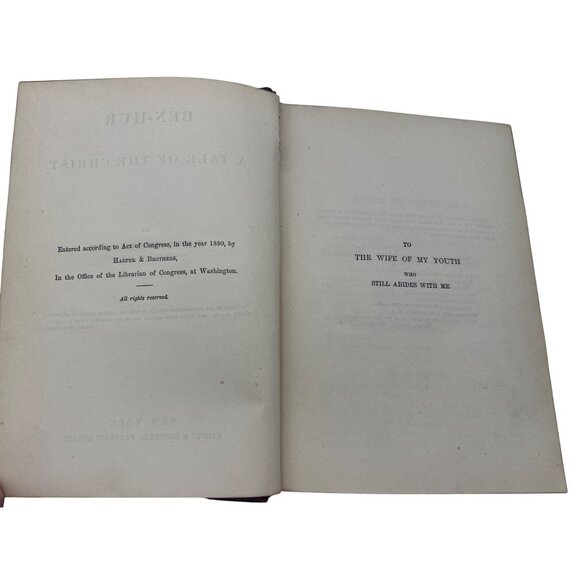 Ben-Hur A Tale Of The Christ By Lew Wallace Hardcover Antique 1880 Harper & Brot - Picture 5 of 10
